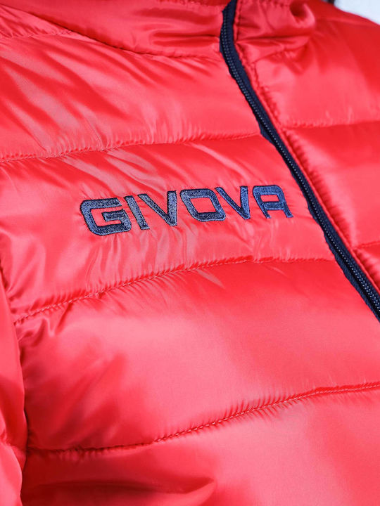 Givova Olanda Herren Winter Jacke Puffer Rot