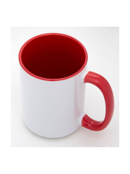 Koupakoupa Flat Mug Ceramic Red 450ml