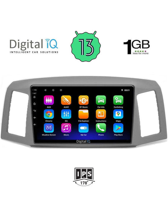 Digital IQ Sistem Audio Auto pentru Jeep Grand Cherokee 2005-2007 (Bluetooth/USB/AUX/WiFi/GPS/Android-Auto) cu Ecran Tactil 10"