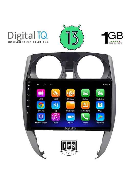 Digital IQ Car Audio System for Nissan Note 2012> (Bluetooth/USB/WiFi/GPS) with Touch Screen 10"