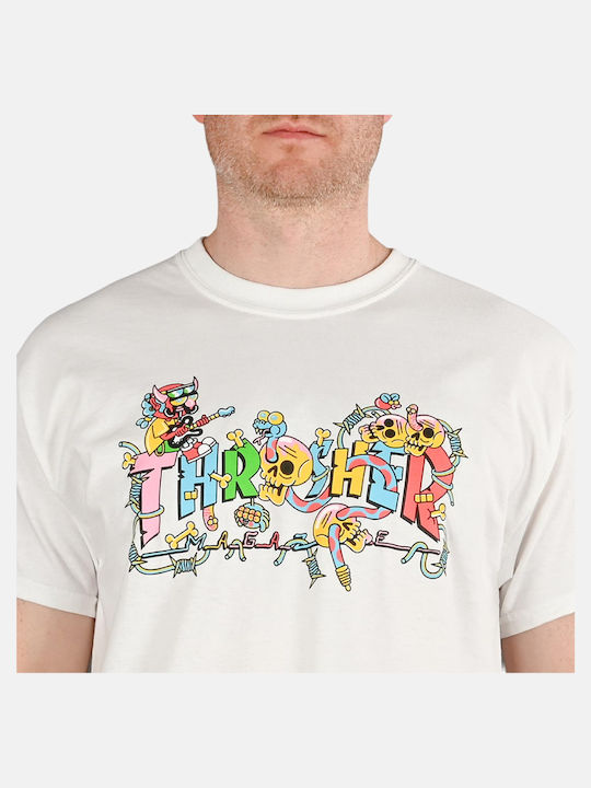 Thrasher Ανδρικό T-shirt Κοντομάνικο Λευκό