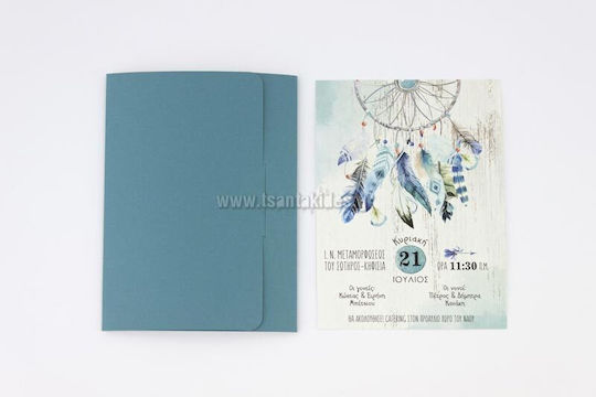 Tsantakides Baptism Invitation with Envelope