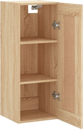Hängeschrank für Wohnzimmer aus Spanplatte Sonoma-Eiche 34,5x34x90 cm