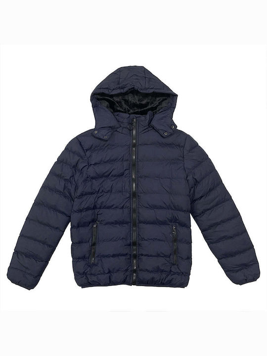 Ustyle Herren Winter Jacke Puffer Blau