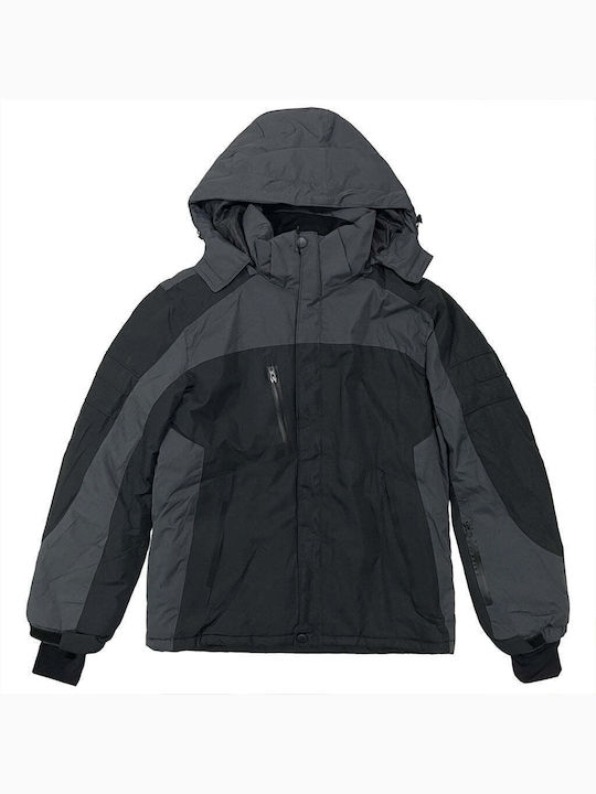 Ustyle Men's Winter Jacket Waterproof and Windproof Black