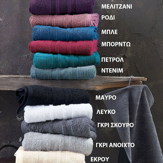 Rythmos Badehandtuch Laura 70x140εκ. 06 Denim Gewicht 500gr/m²