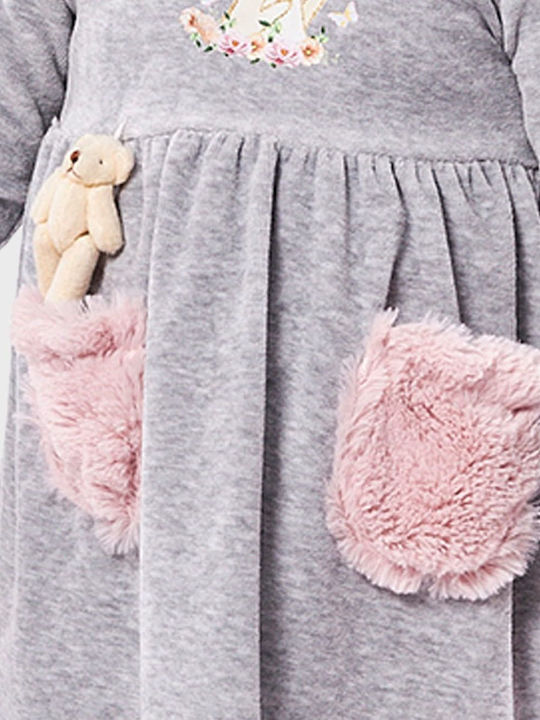Children's Dress Long Sleeve Gray