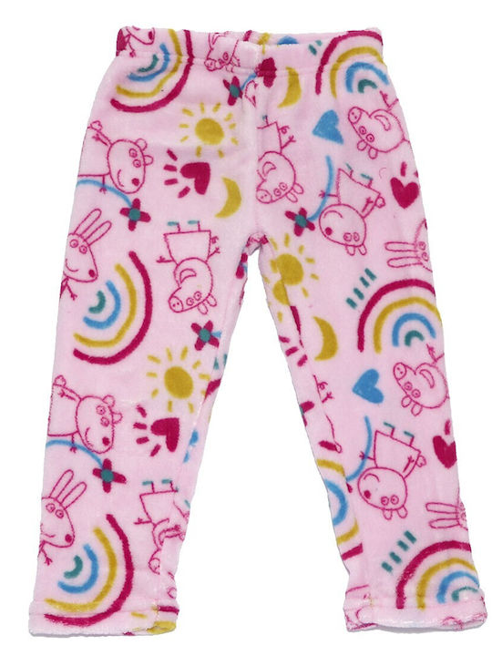 Peppa Pig Set Top & Bottom Kids Winter Fleece Pyjamas Fuchsia