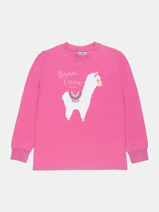 Alouette Kinder Schlafanzug Winterlich Baumwoll Rosa