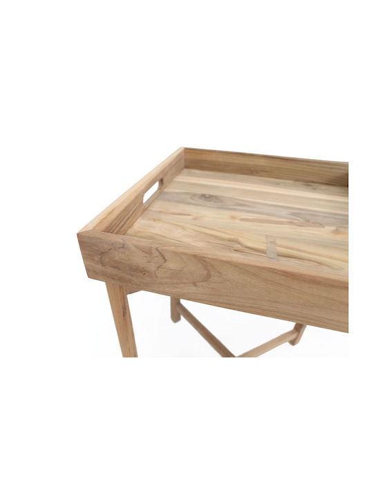 Tray Rectangular Side Table Natural L50xW50xH56cm