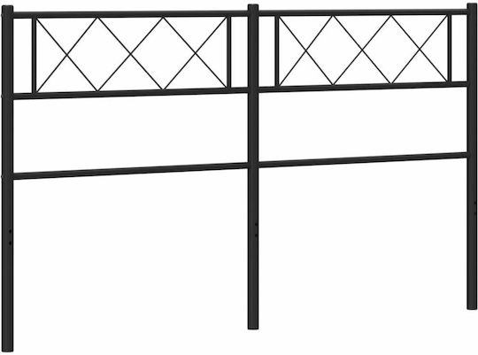 vidaXL Metallic Bed Headboard Black 156x90cm