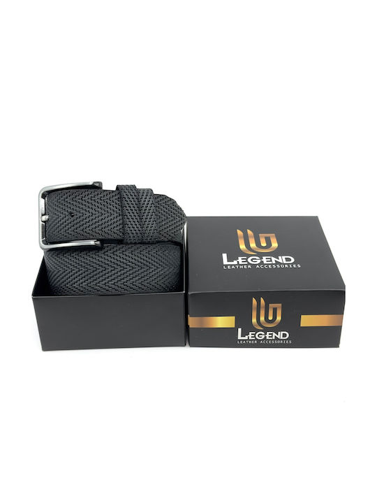 Wide Men's Belt Leather Black
