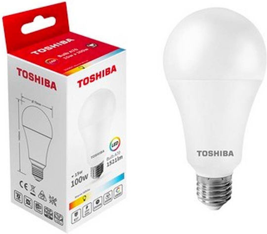 Toshiba LED Bulb 15W for Socket E27 and Shape A70 Natural White 1521lm