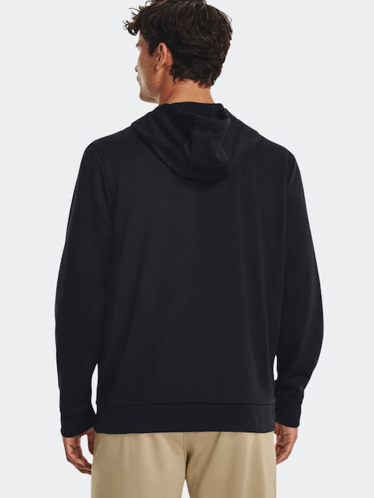 Under Armour Herren Sweatshirt mit Kapuze und Taschen Schwarz