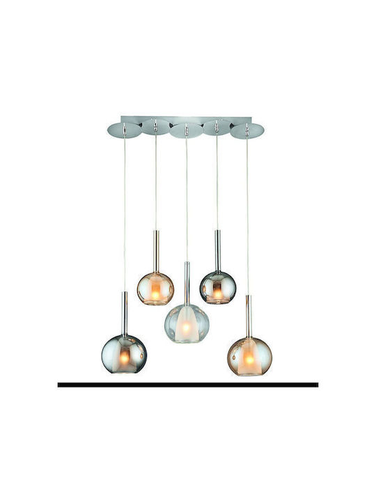 ARlight Pendant Chandelier Rail for 5 Bulbs E14, E.14 Multicolour