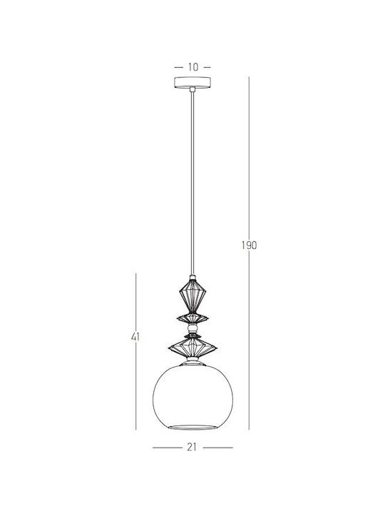 Zambelis Lights Pendant Light Multicolour with Socket E27 41cm