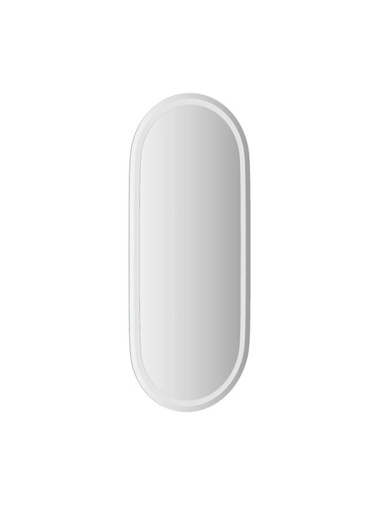 vidaXL Oval Badezimmerspiegel LED 100x45cm Durchsichtig