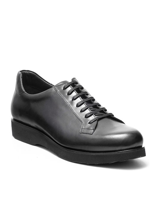 Perlamoda Men's Leather Casual Shoes Black