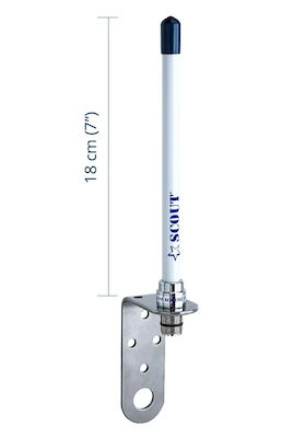 Eval Marine Antenna VHF Κεραία Σκάφους Fiberglass 56-162MHz 18εκ