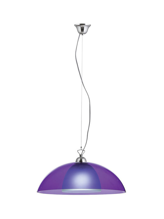 ArkoLight Hängelampe Lila Glocke mit Fassung E27 40x41cm.