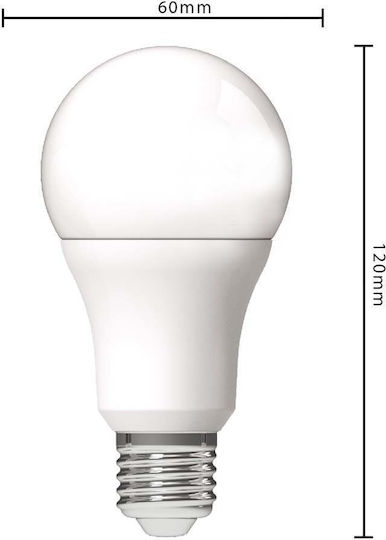 123led Λάμπα LED 13W για Ντουί E27 και Σχήμα A60 Θερμό Λευκό 1521lm