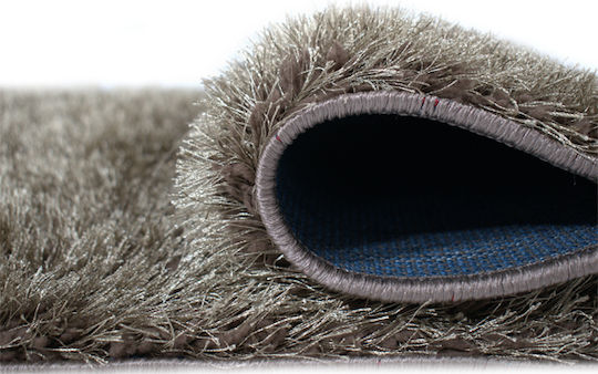 SpitiBazaar Set Shaggy Covoare pentru dormitor Synthetic Brown SB.00109 3buc