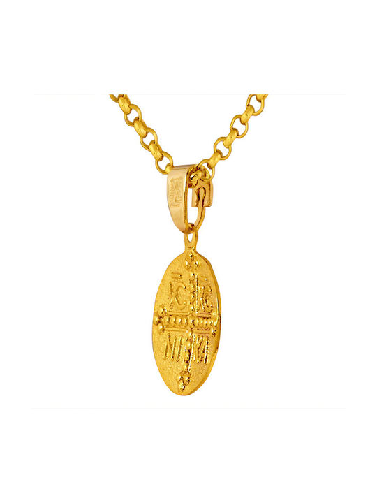 Xrisokosmima Pendant Kids Talisman Double Sided from Gold 14K FL007A