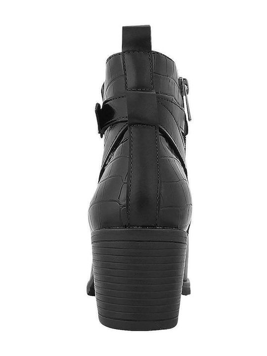 Women's Ankle Boots Ankle High with Medium Heel Black
