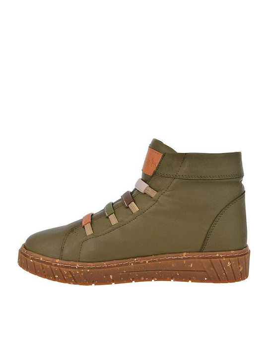Stiefeletten Damen Khaki