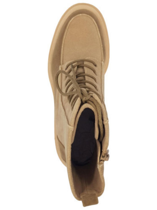Stiefeletten Damen Beige