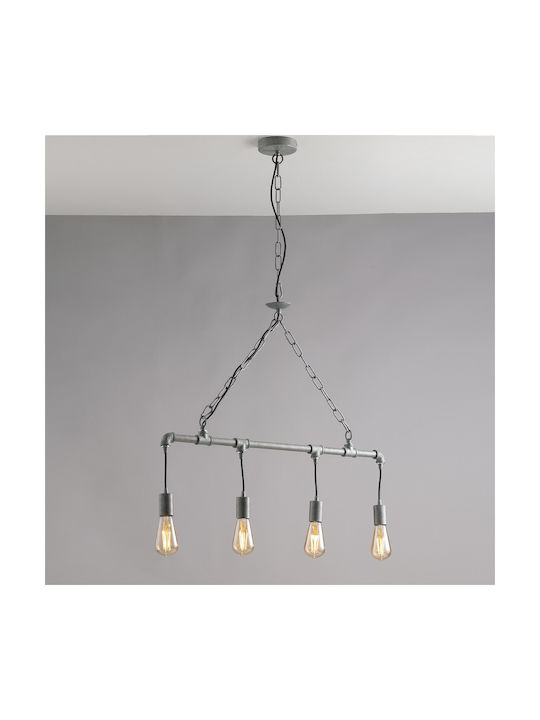 Fan Europe Amarcord Pendant Chandelier Rail for 4 Bulbs E27 Gray