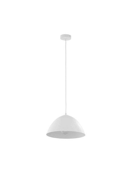 TK Lighting Faro Pendant Light Single-Light for Socket E27 White