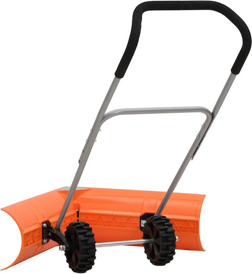vidaXL Schneeschaufel Teleskopisch Rollend mit Stiel 107cm und Plastikgriff