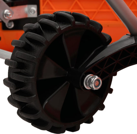 vidaXL Schneeschaufel Teleskopisch Rollend mit Stiel 107cm und Plastikgriff