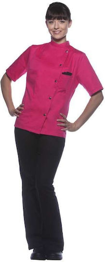 Karlowsky Coat Chef Female Pink with Short Sleeve