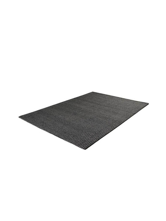 Tapicap Plex Lines 114 Handmade Rug Rectangular Black-Lt.Grey