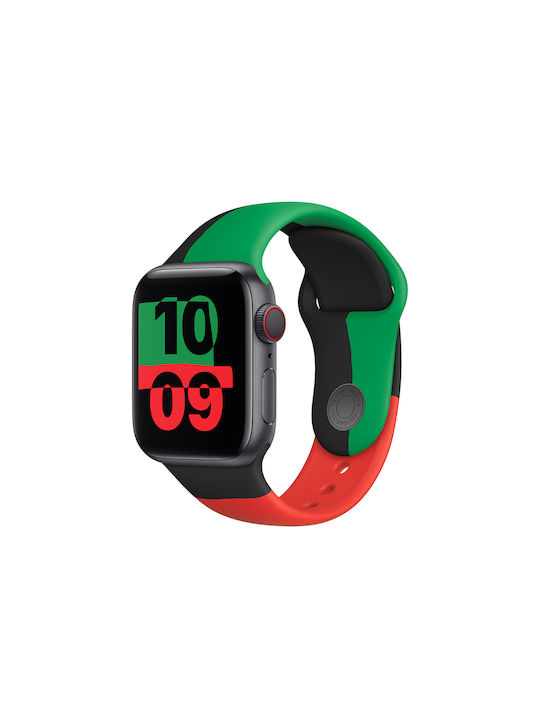 Apple Sport Band S/M Λουράκι Black Unity (Apple Watch 38/40/41/42mm)