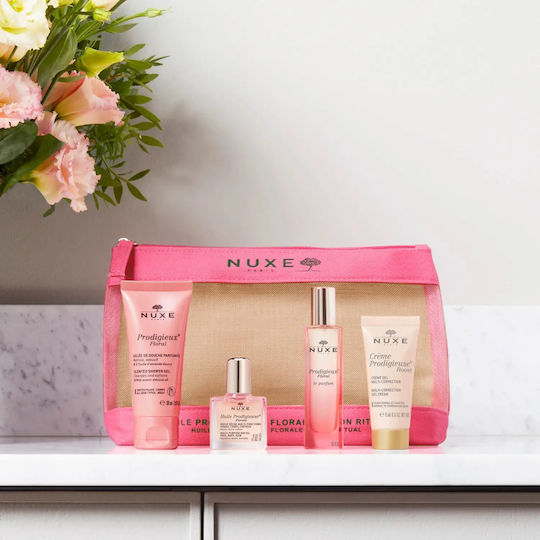 Nuxe Huile Prodigieuse Florale Hautpflegeset für Reinigung Körperreinigung 5Stück