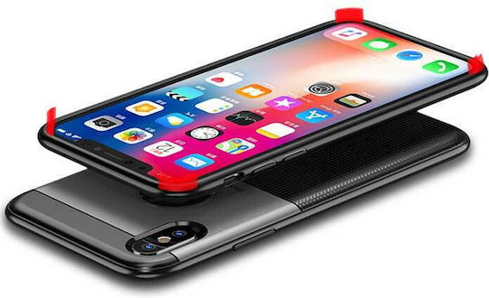 iPaky Shield Back Cover Σιλικόνης Μαύρο (iPhone X / XS)