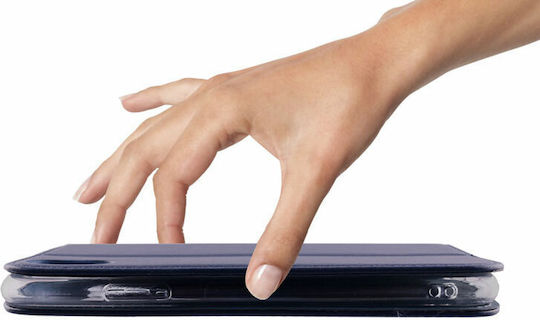 Volte-Tel Pocket Magnet Book Piele artificială Albastru (Galaxy S10)