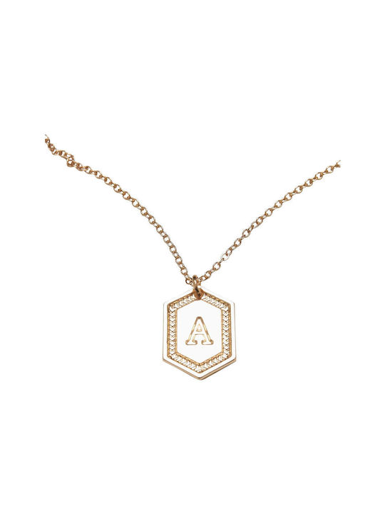 Urban Classics Necklace Monogram Gold Plated