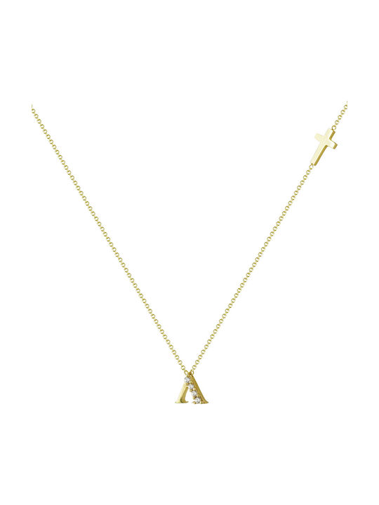 Kiriakos Gofas Charm Monogramm "Λ" aus Gold 9 K
