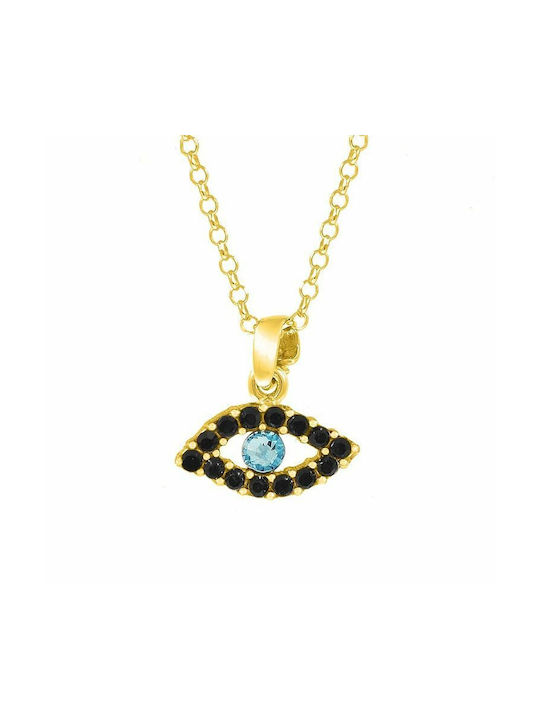 Amor Amor Necklace Eye from Gold Plated Silver