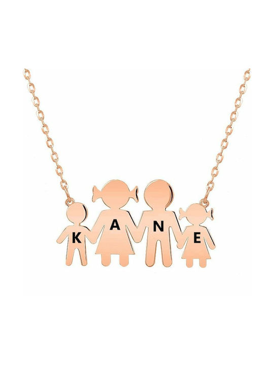 Amor Amor Family from Pink Gold Plated Silver