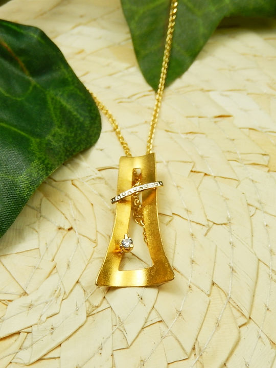 Polytimo din Aur 14K cu Zirconiu