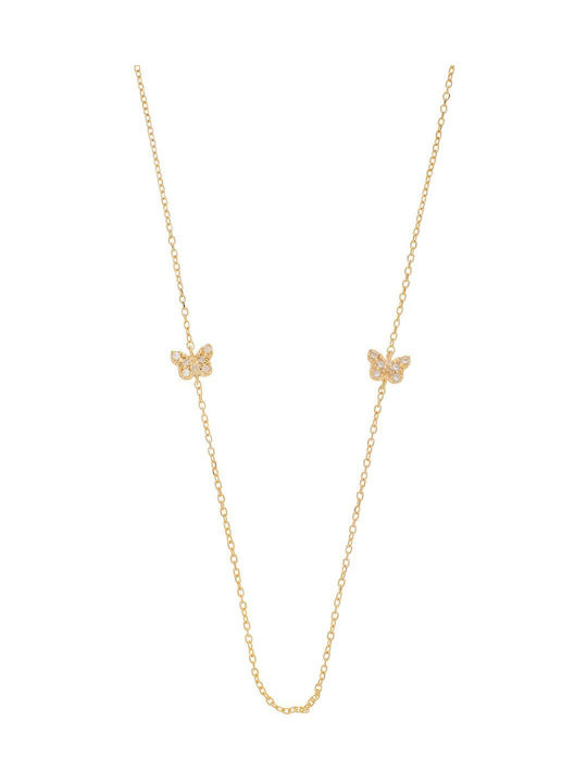 Vitopoulos Necklace from Gold 14K with Zircon