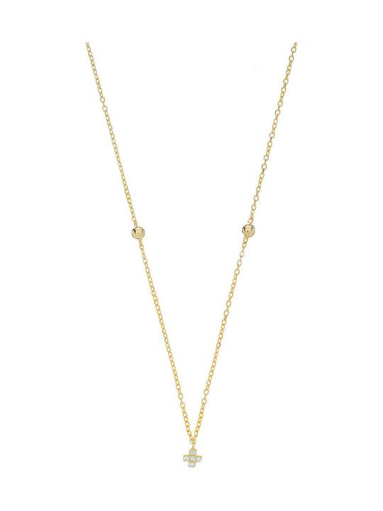 Vitopoulos Necklace from Gold 14K with Zircon