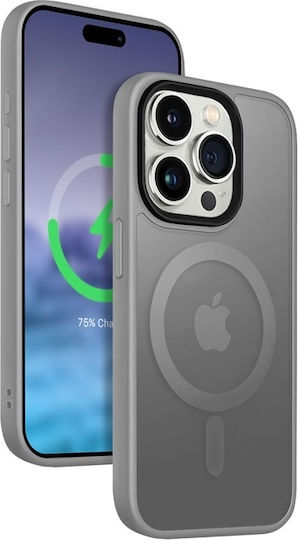 Crong Hybrid Back Cover Πλαστικό Γκρι (iPhone 15 Pro)