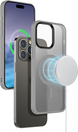 Crong Hybrid Back Cover Πλαστικό Γκρι (iPhone 15 Pro)