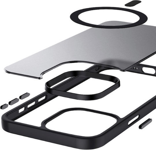 Crong Hybrid Back Cover Plastic Black (iPhone 15 Pro Max)